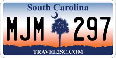 SC license plate MJM297