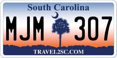 SC license plate MJM307