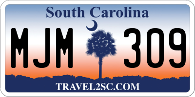 SC license plate MJM309