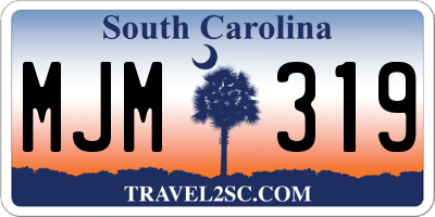 SC license plate MJM319