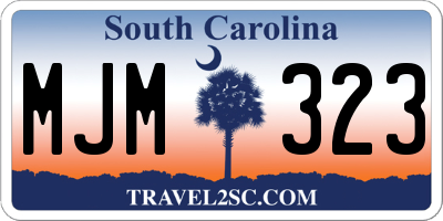 SC license plate MJM323