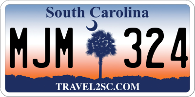 SC license plate MJM324