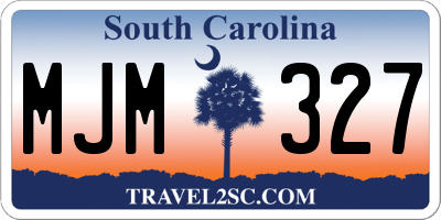 SC license plate MJM327
