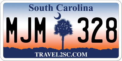 SC license plate MJM328