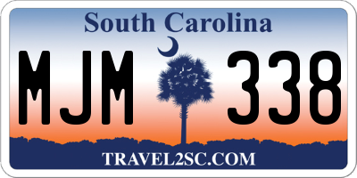 SC license plate MJM338