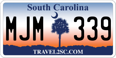 SC license plate MJM339