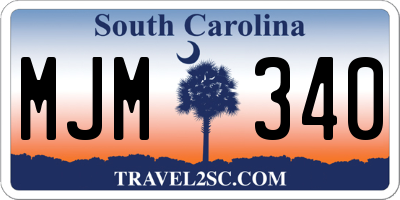 SC license plate MJM340