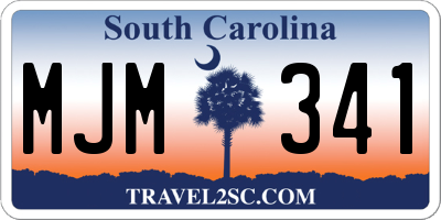 SC license plate MJM341