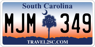 SC license plate MJM349