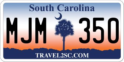 SC license plate MJM350