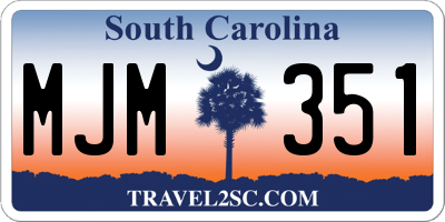 SC license plate MJM351