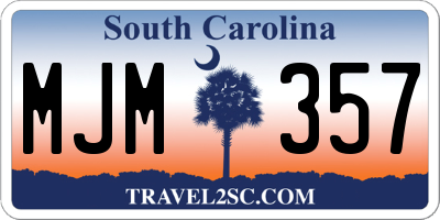 SC license plate MJM357