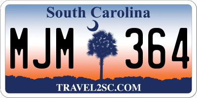 SC license plate MJM364