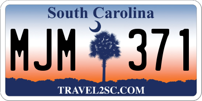 SC license plate MJM371
