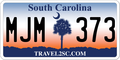 SC license plate MJM373