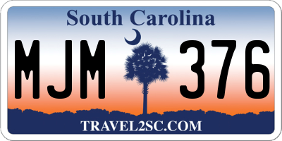 SC license plate MJM376