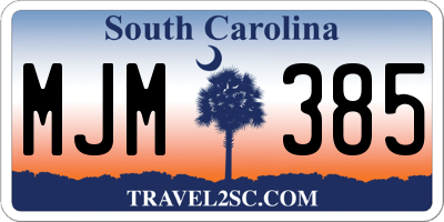SC license plate MJM385