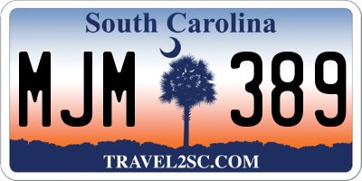 SC license plate MJM389