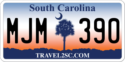 SC license plate MJM390