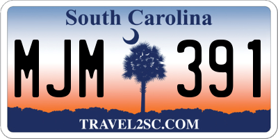 SC license plate MJM391