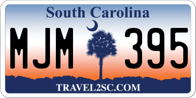 SC license plate MJM395