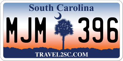 SC license plate MJM396
