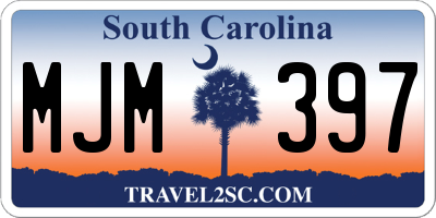 SC license plate MJM397