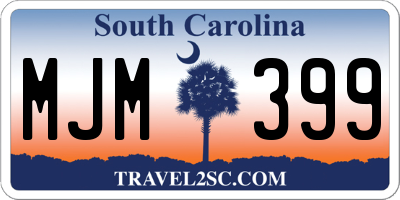 SC license plate MJM399