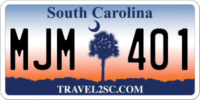SC license plate MJM401