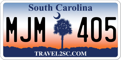 SC license plate MJM405