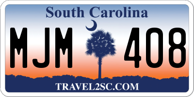 SC license plate MJM408