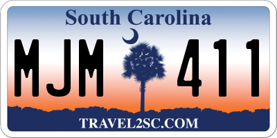 SC license plate MJM411