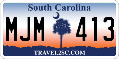 SC license plate MJM413
