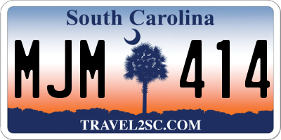 SC license plate MJM414