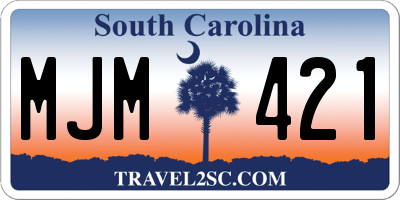 SC license plate MJM421