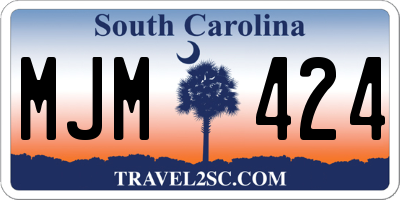 SC license plate MJM424