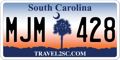 SC license plate MJM428