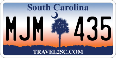 SC license plate MJM435