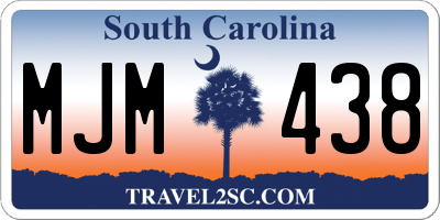 SC license plate MJM438