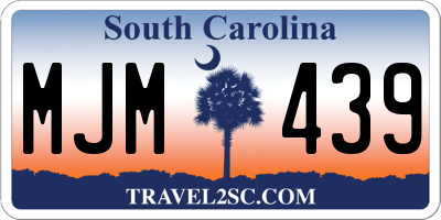 SC license plate MJM439