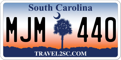 SC license plate MJM440