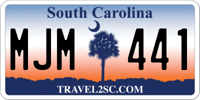 SC license plate MJM441