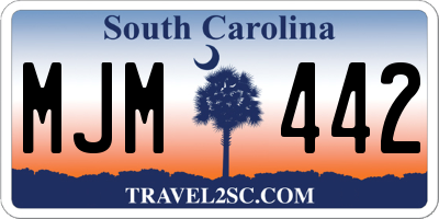 SC license plate MJM442