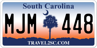 SC license plate MJM448