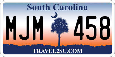 SC license plate MJM458