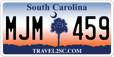SC license plate MJM459