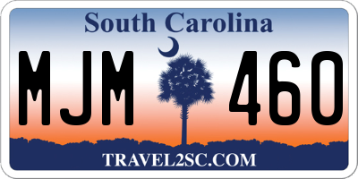 SC license plate MJM460