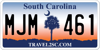SC license plate MJM461