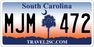 SC license plate MJM472