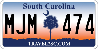 SC license plate MJM474